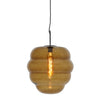 Brown Glass Beehive Style Hanging Lamp - 2961264 - Uneeka