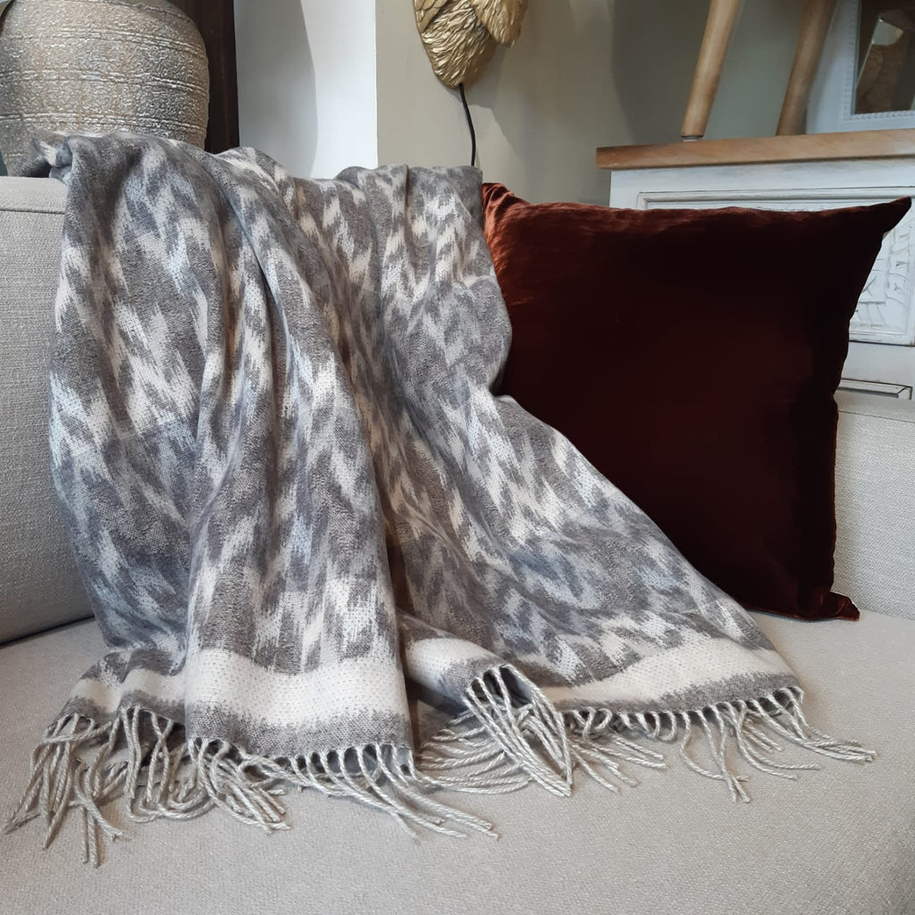 Brown & Grey Extra Soft Cashmink Blanket - 848501 - Uneeka