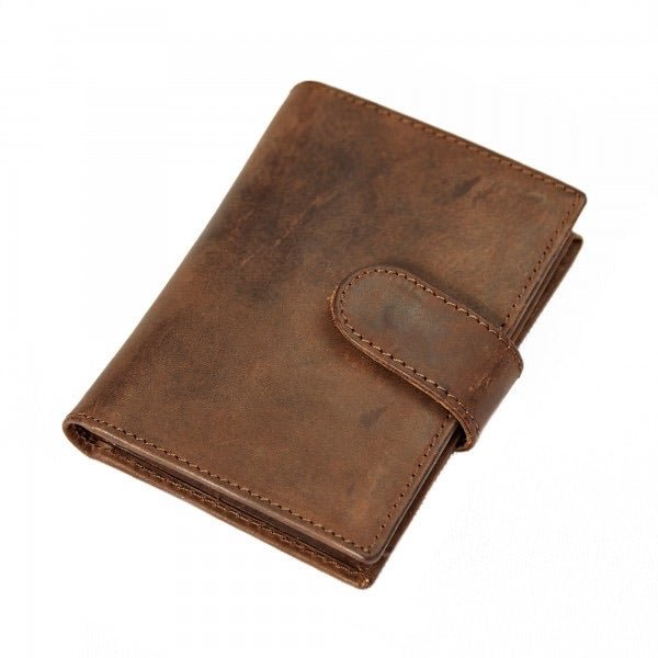 Buffalo Leather Card Wallet - HIBLCCC - BR - Uneeka