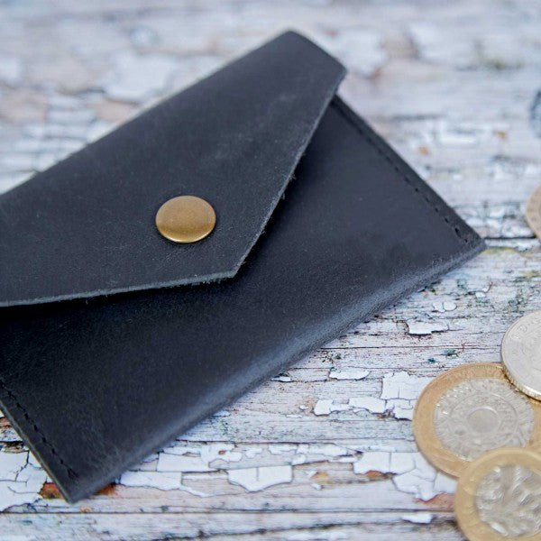 Buffalo Leather Coin Pouch - HIBLCH - BK - Uneeka