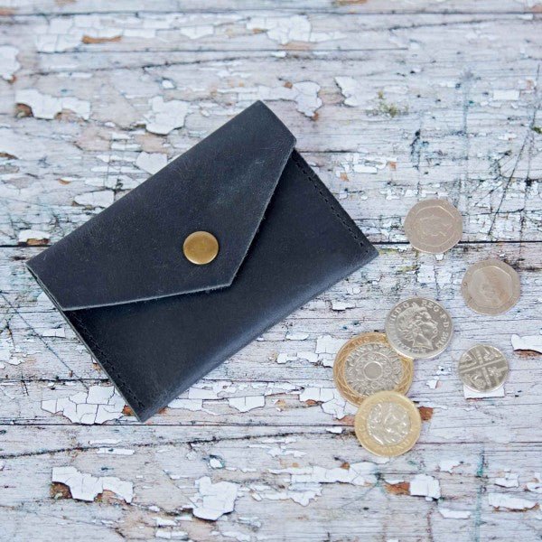 Buffalo Leather Coin Pouch - HIBLCH - BR - Uneeka