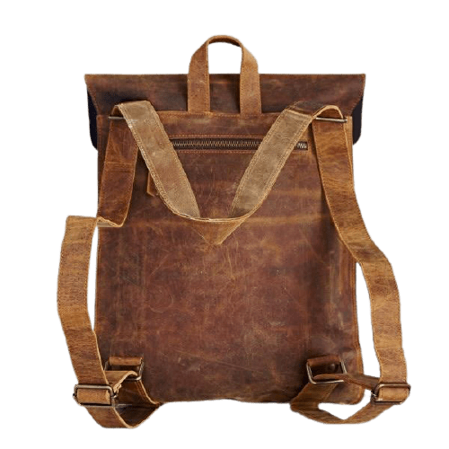 Buffalo Leather Distressed Backpack - HIDLPB - BR - Uneeka