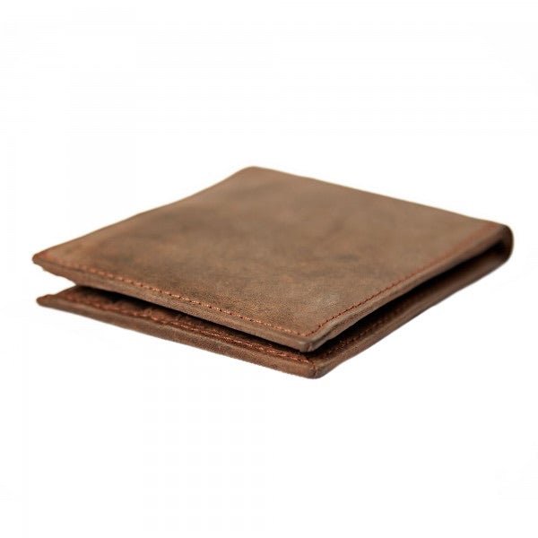 Buffalo Leather Handmade Billfold Wallet - HIBLW1 - BK - Uneeka