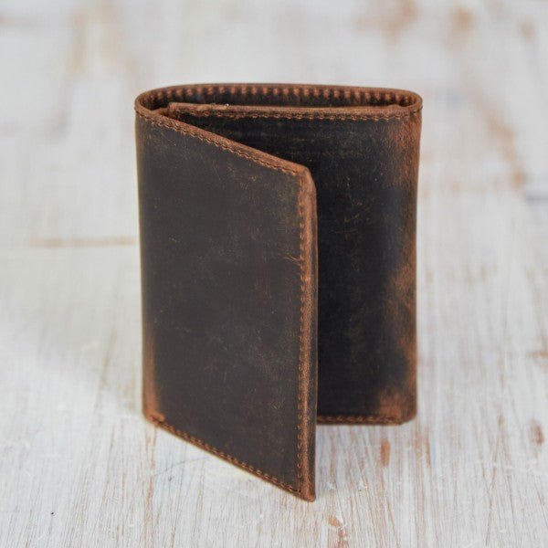 Buffalo Leather Handmade Billfold Wallet - HIBLW2B - Uneeka