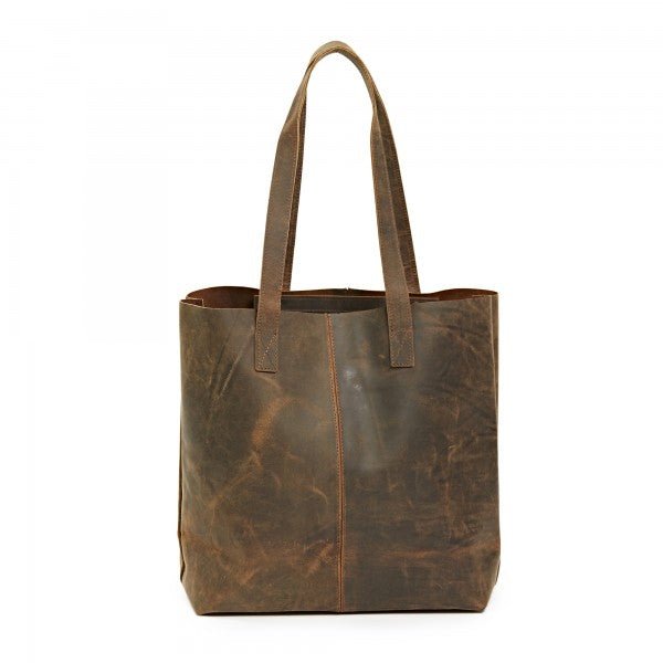 Buffalo Leather Shopping Bag - HIBSHB - BR - Uneeka