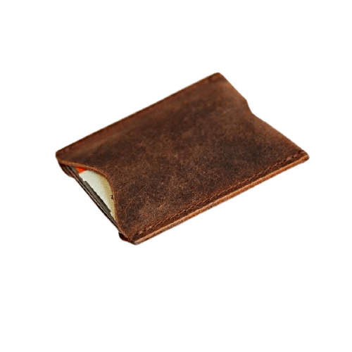 Buffalo Leather Travel Card Holder - HIBLCH1 - BR - Uneeka