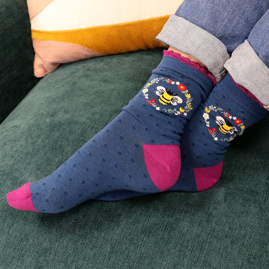 Bumblebee Polka Dot Socks - 20182 - Uneeka