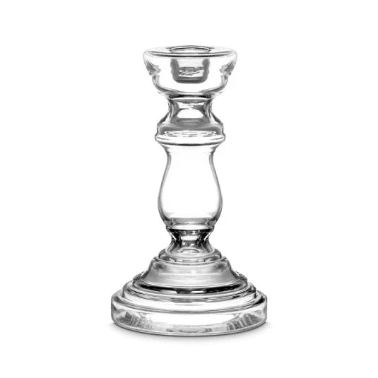 Buran Clear Glass Candlestick - BC0501 - Uneeka