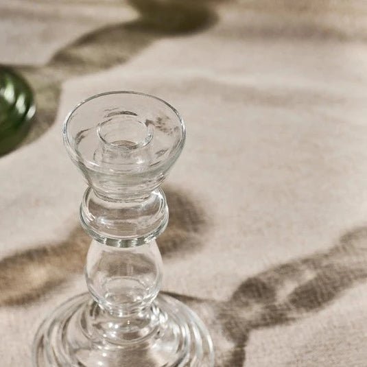 Buran Clear Glass Candlestick - BC0501 - Uneeka