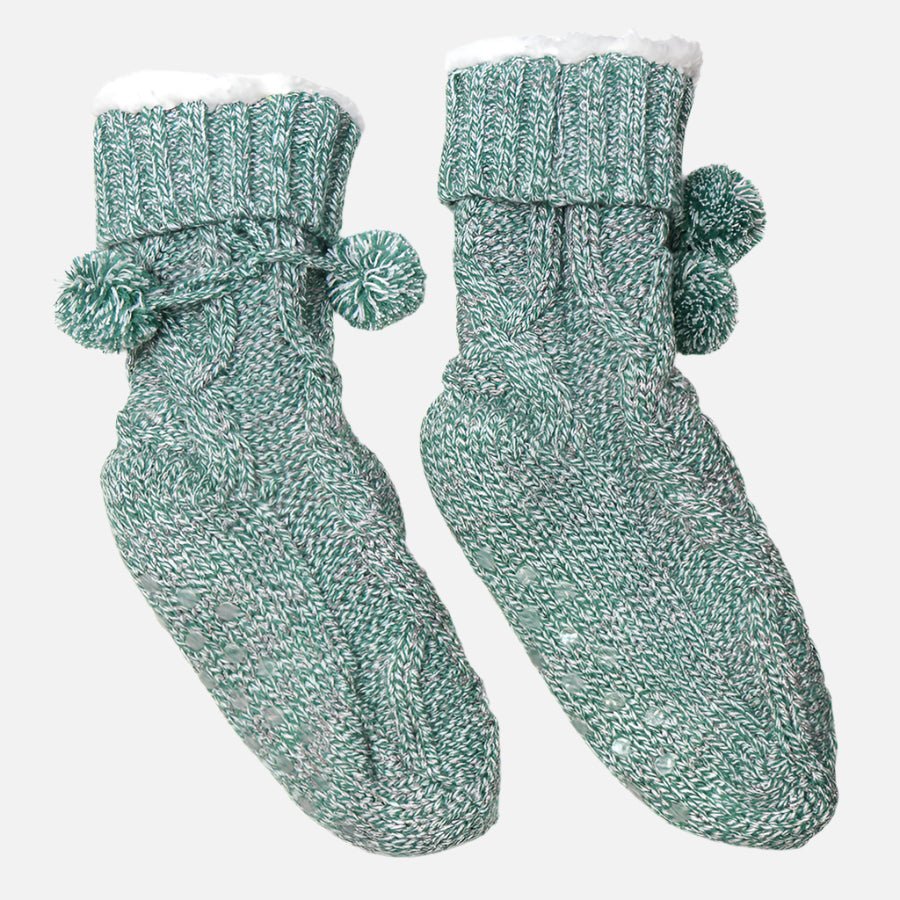 Cable Knit Slipper Socks - 20160 - Uneeka