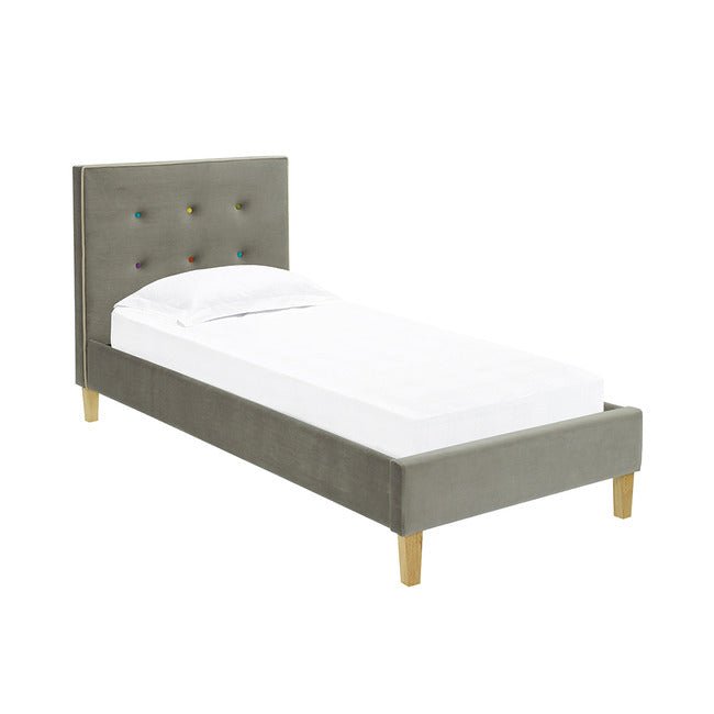 Cambridge Button Back Bed Frame - CAMDGREY4.6 - Uneeka