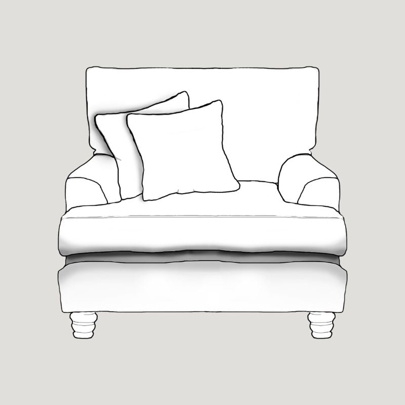 Canterbury Upholstered Fabric Armchair - Made To Order - J Brown Chamonix - 293 Linen - CANTER1 - Uneeka