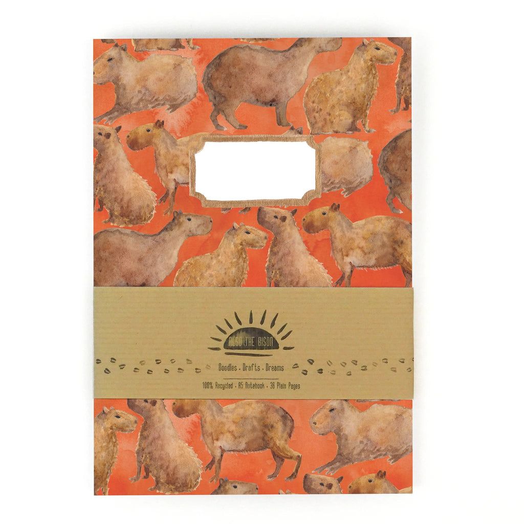 Capybaras Print A5 Notebook - Chill of Capybaras Print A5 Notebook - Uneeka