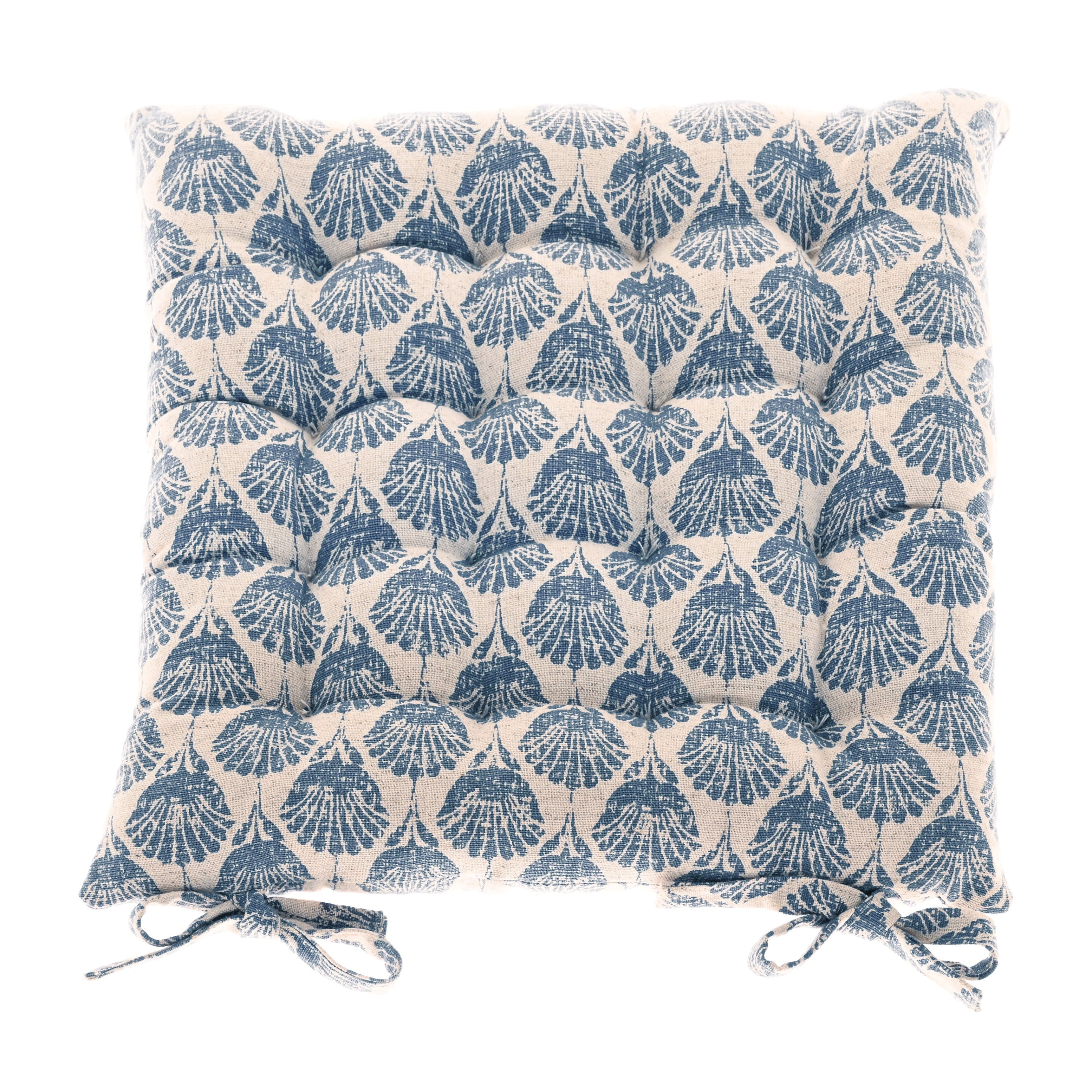 Carnation Cotton Seat Pad with Ties - CNSPB - Uneeka