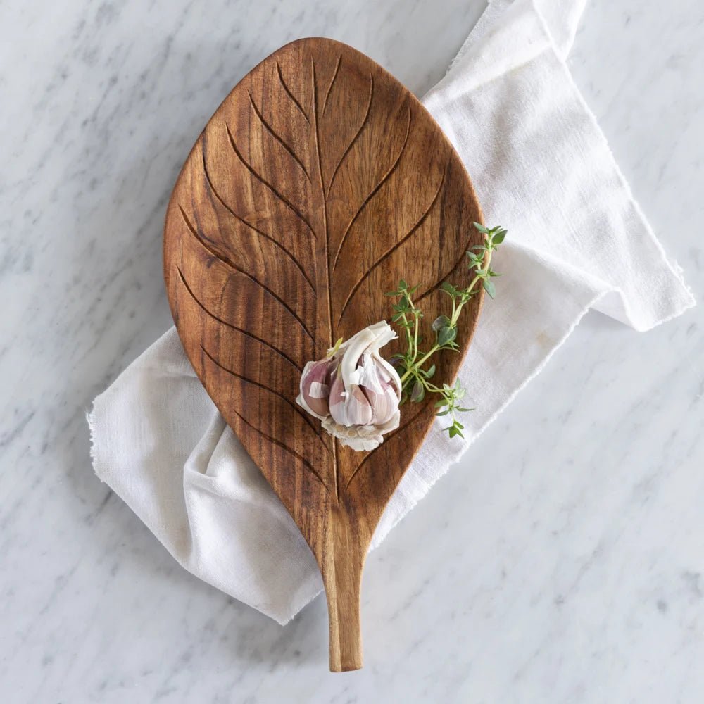 Carved Leaf Serving Board* - VIN21189 - Uneeka