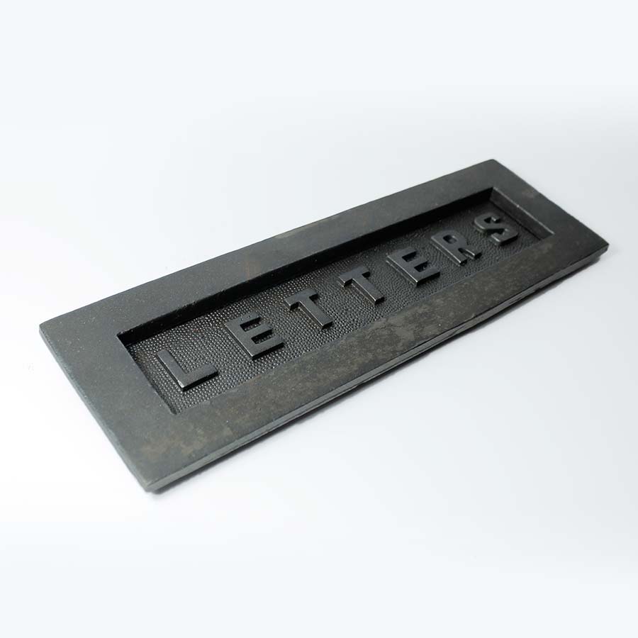 Cast Antique Iron Letter Box Plate - 01.352.AI.300 - Uneeka