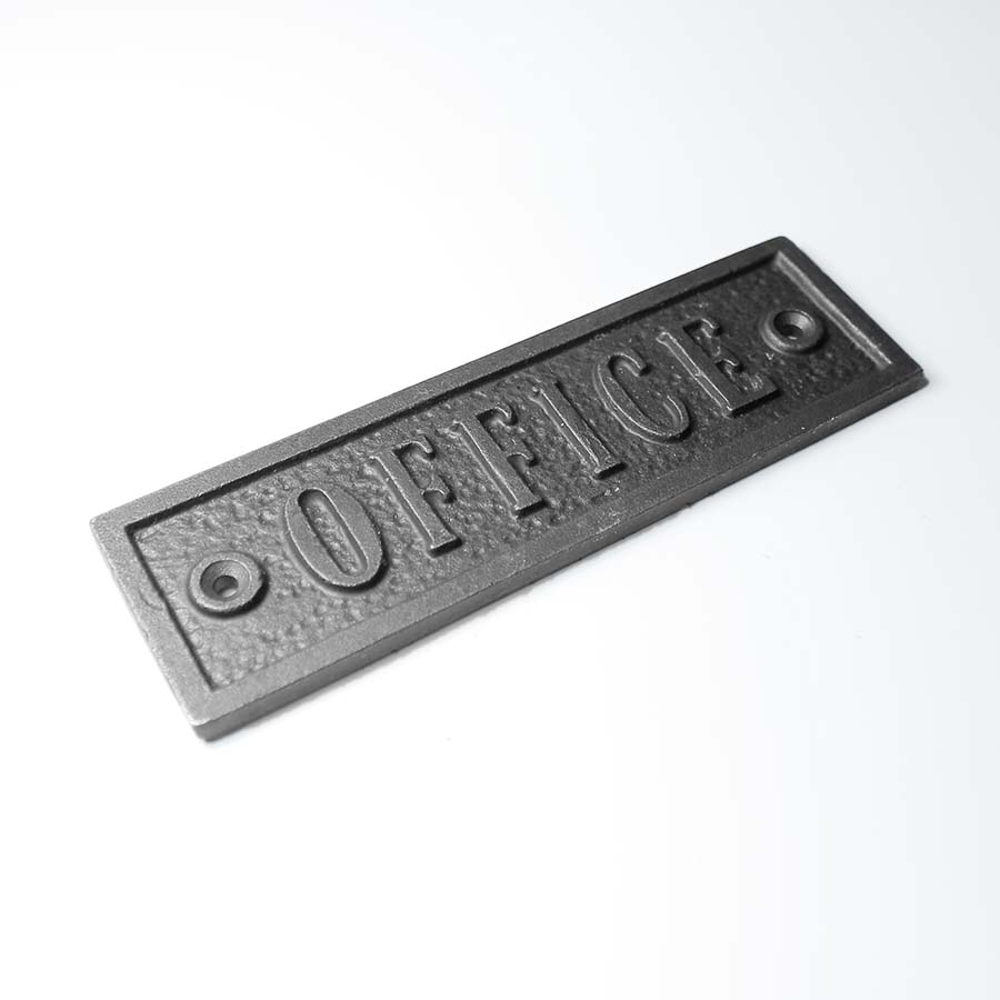 Cast Antique Iron Office Plaque - 70.342.AI.OFF - Uneeka