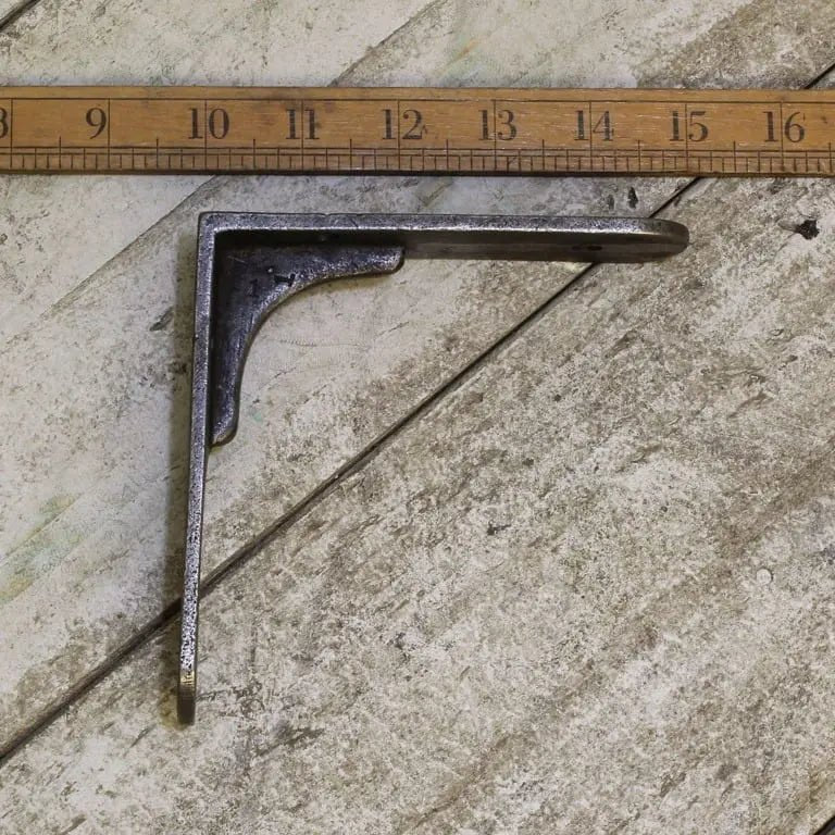 Cast Antique Iron Sheffield Shelf Bracket - 49.078B.AI.175 - Uneeka