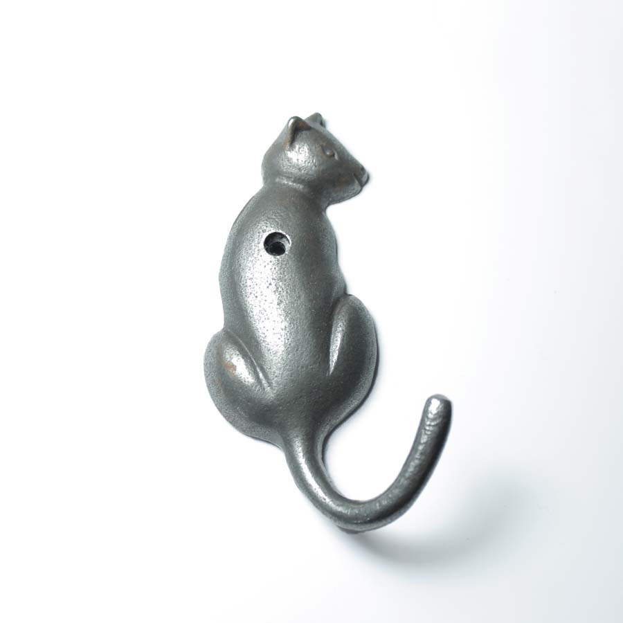 Cast Iron Cat Single Coat Hook - E168 - Uneeka