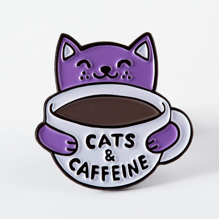 Cats and Caffeine Enamel Pin - EP168 - Uneeka