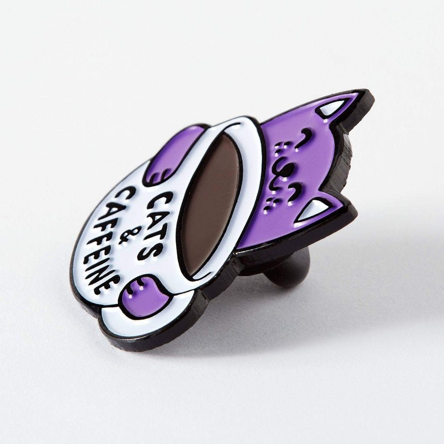 Cats and Caffeine Enamel Pin - EP168 - Uneeka