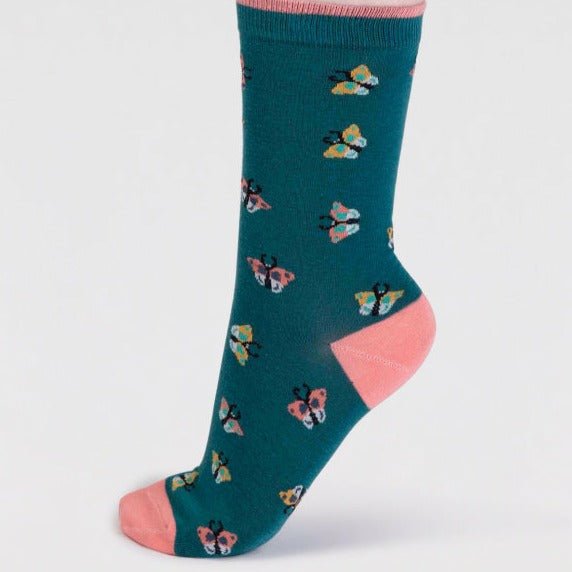 Cece Organic Cotton Bug Print Socks - SPW833 - MGREEN - Uneeka