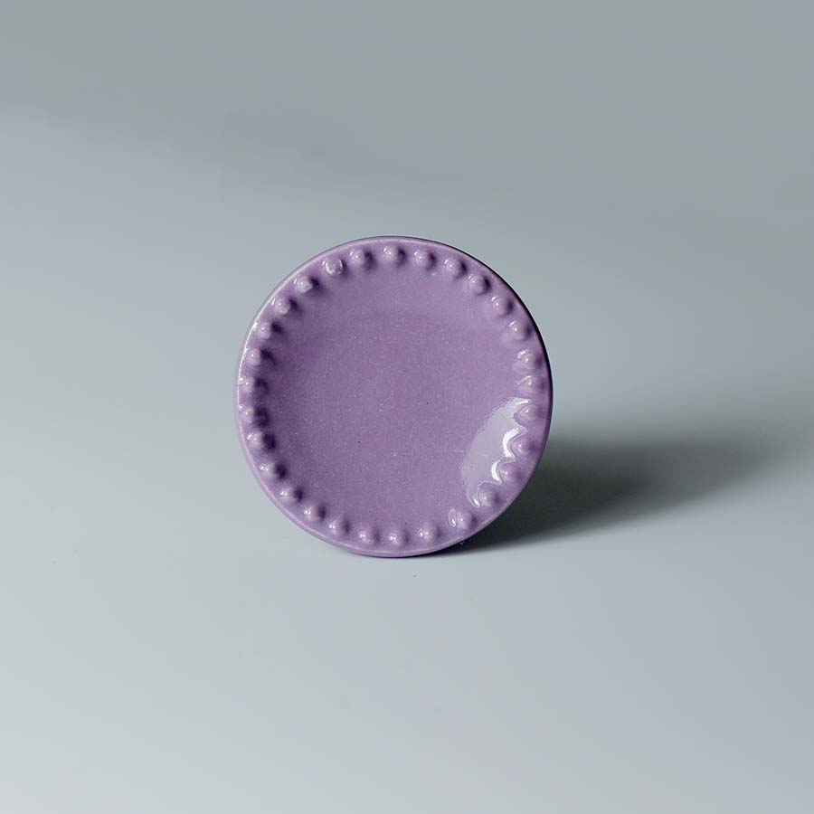 Ceramic Doorknob With Embossed Edge - DK103 purple - Uneeka