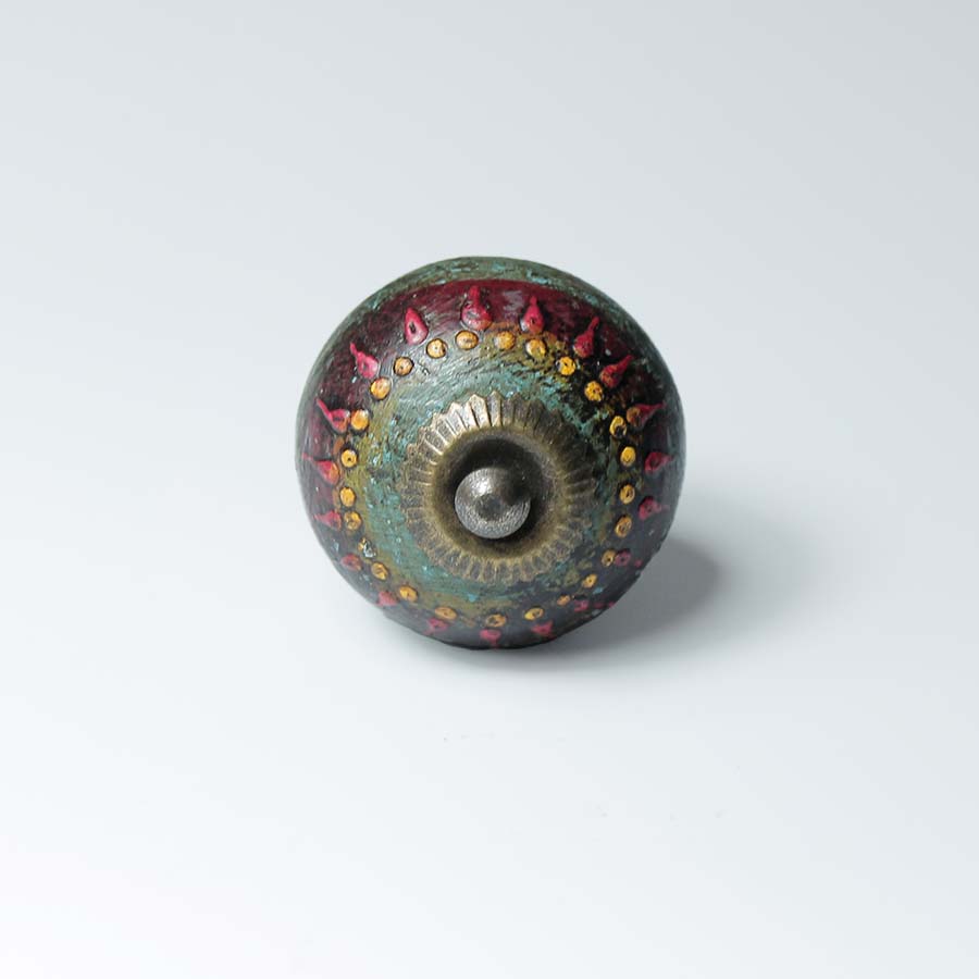Ceramic Hand Painted Antique Finish Door Knob - DK122 - Uneeka