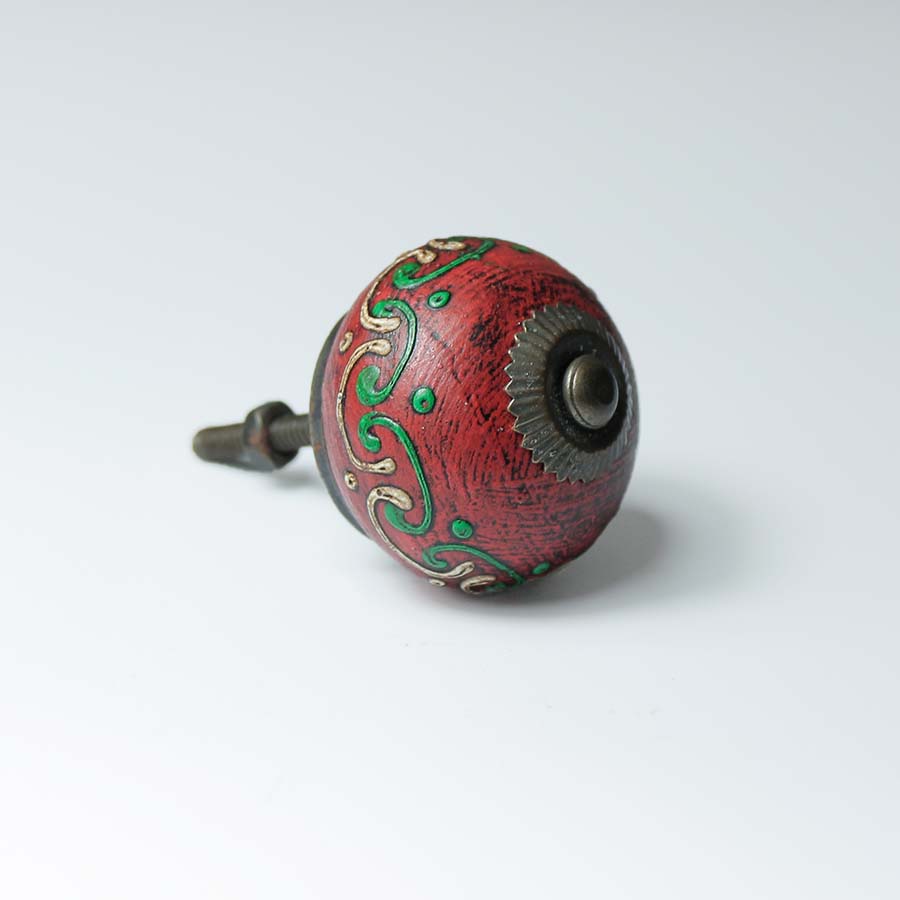 Ceramic Hand Painted Antique Finish Door Knob - DK122 - Uneeka