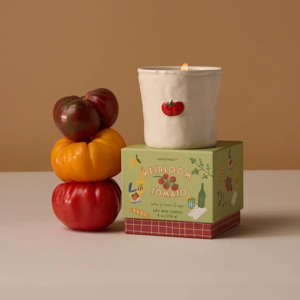 Ceramic Hand Painted Candle Heirloom Tomato - BIS0801EU - Uneeka