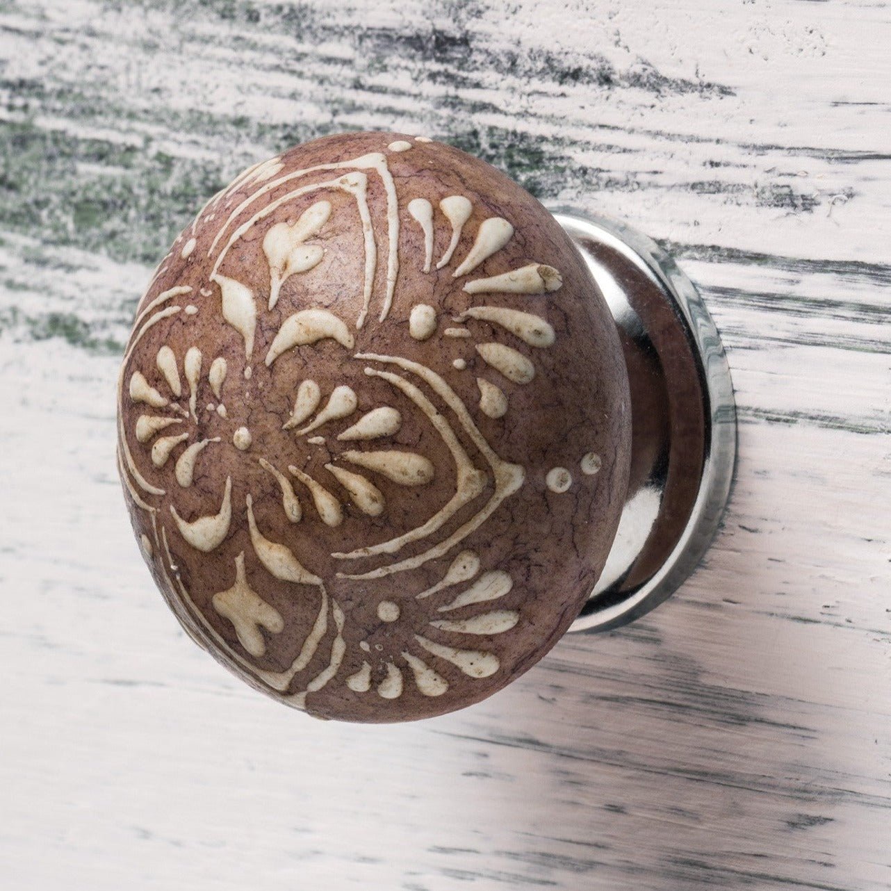 Ceramic Hand Painted Door Knob - DK80LC - Uneeka
