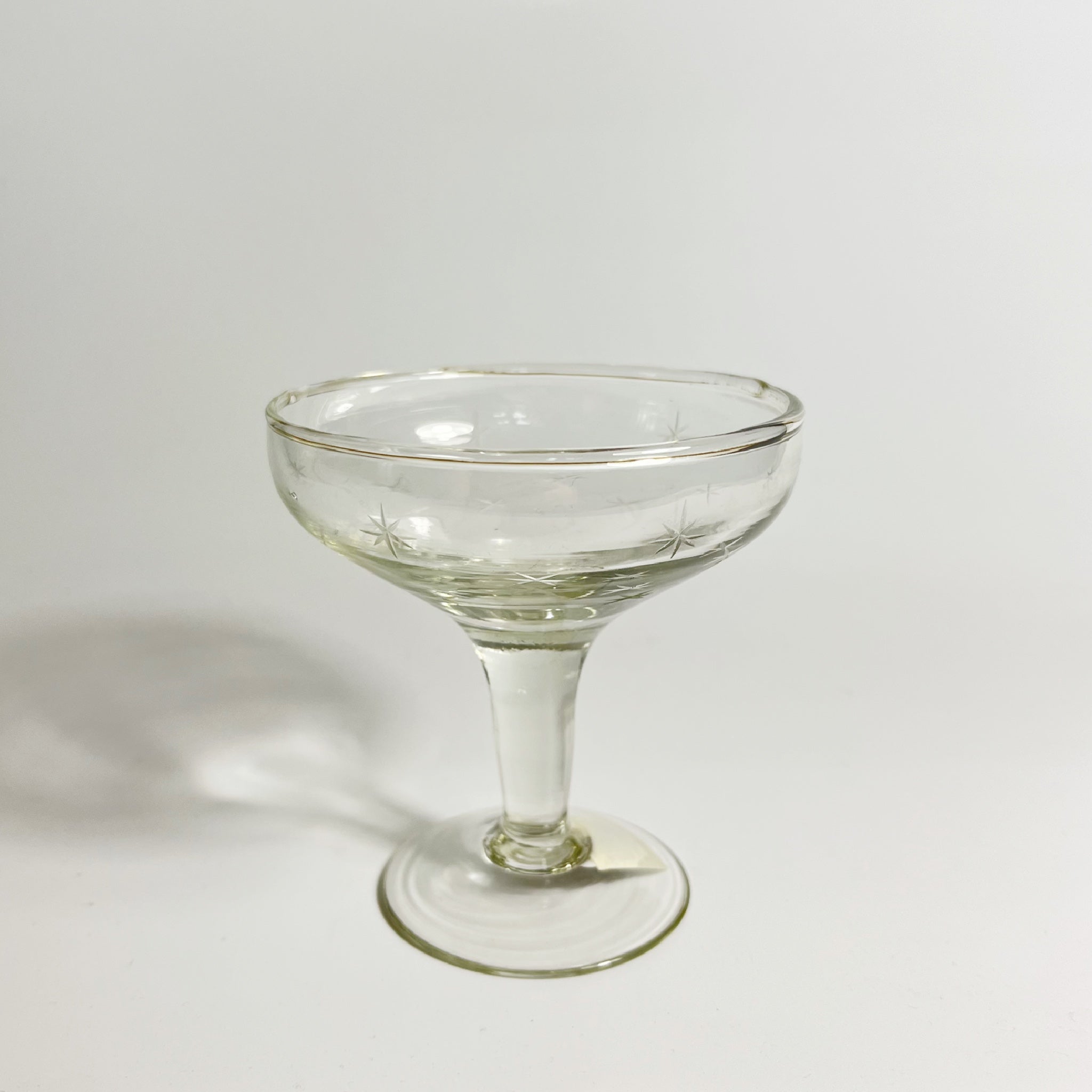 Champagne Coupe Etched Stars Glass - MK8216 - Uneeka