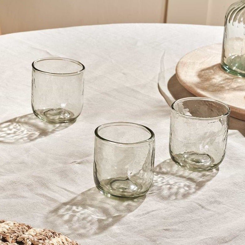 Chandani Clear Dimpled Glass Short Tumbler - CT0301 - Uneeka