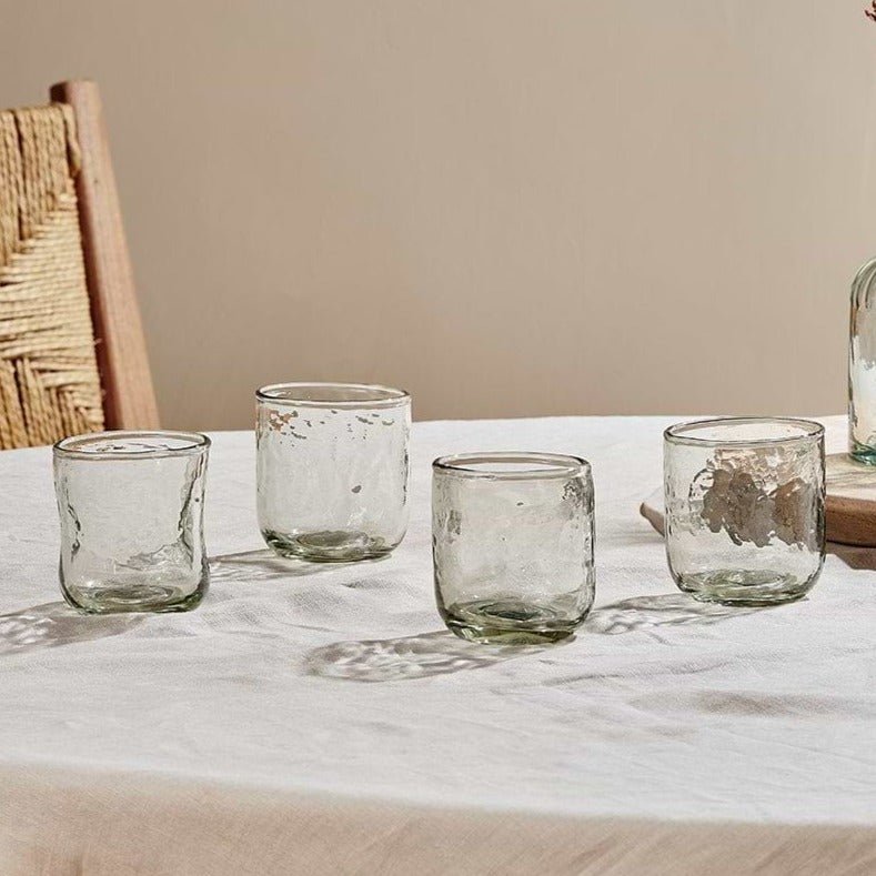 Chandani Clear Dimpled Glass Short Tumbler - CT0301 - Uneeka