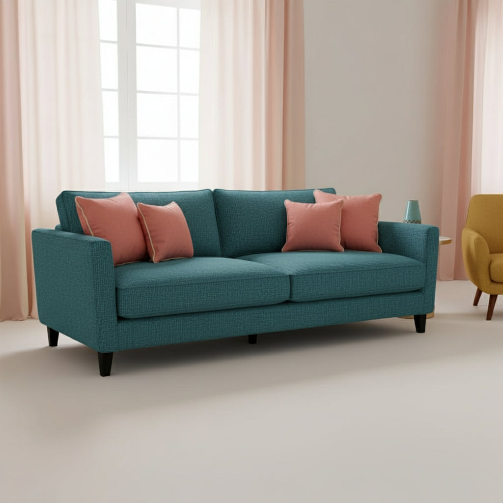 Chelsea 3 Seater Grand Upholstered Fabric Sofa - Made To Order - J Brown Chamonix - 293 Linen - CHELS3G - Uneeka