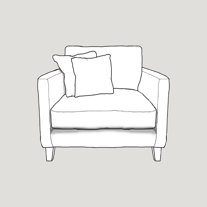 Chelsea Upholstered Fabric Armchair - Made To Order - J Brown Chamonix - 293 Linen - CHELS1 - Uneeka