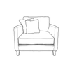 Chelsea Upholstered Fabric Armchair - Made To Order - J Brown Chamonix - 293 Linen - CHELS1 - Uneeka
