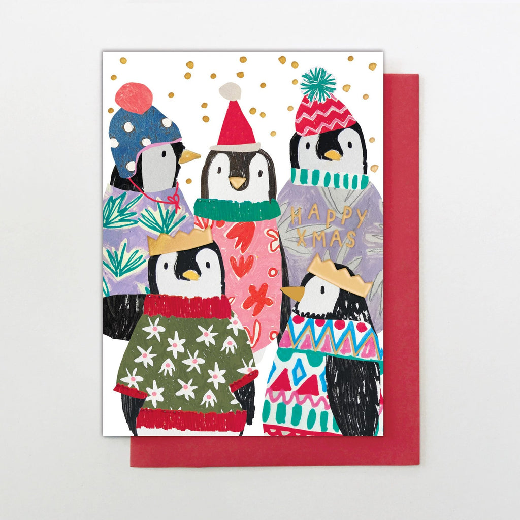 Christmas Jumper Penguins Xmas Greetings Card - GN12 - Uneeka