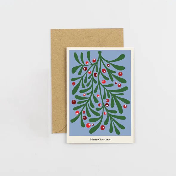 Christmas Mistletoe Art Card - XBC5 - Uneeka