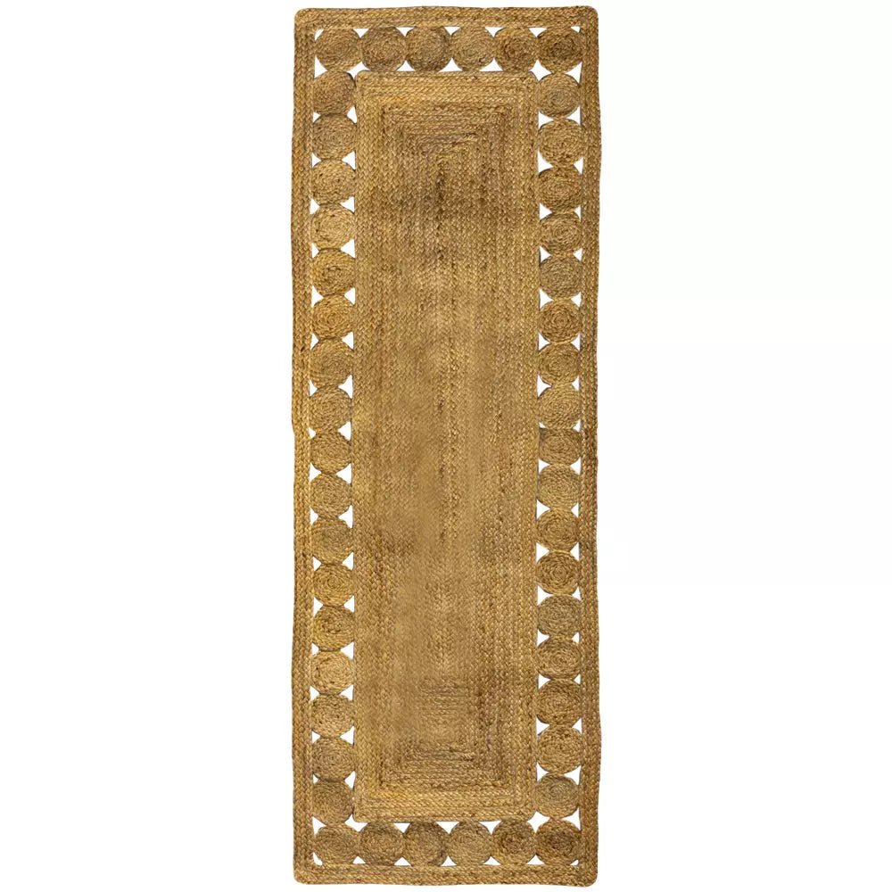 Circle Decorative Edge Jute Runner Rug - CJ24899 - Uneeka