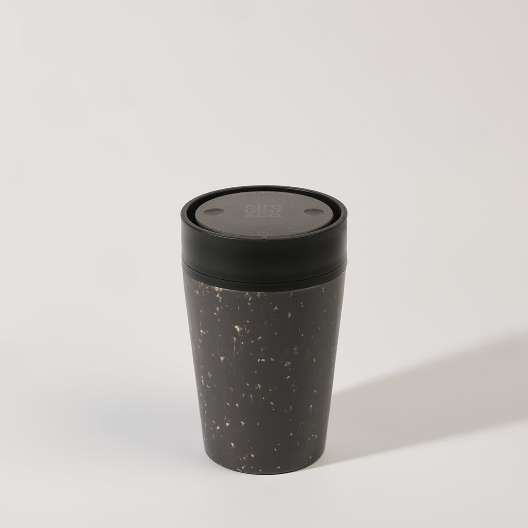 Circular & Co Reusable Coffee Cup 8oz - UK - EU - CC - 8oz - G - I - BLACK - Uneeka