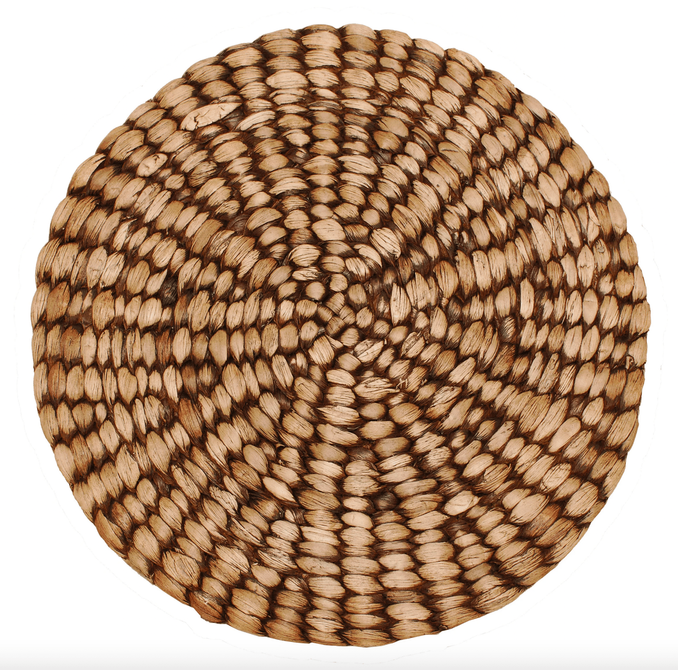 Circular Dark Brown Hyacinth Placemat - CPMWBR - Uneeka