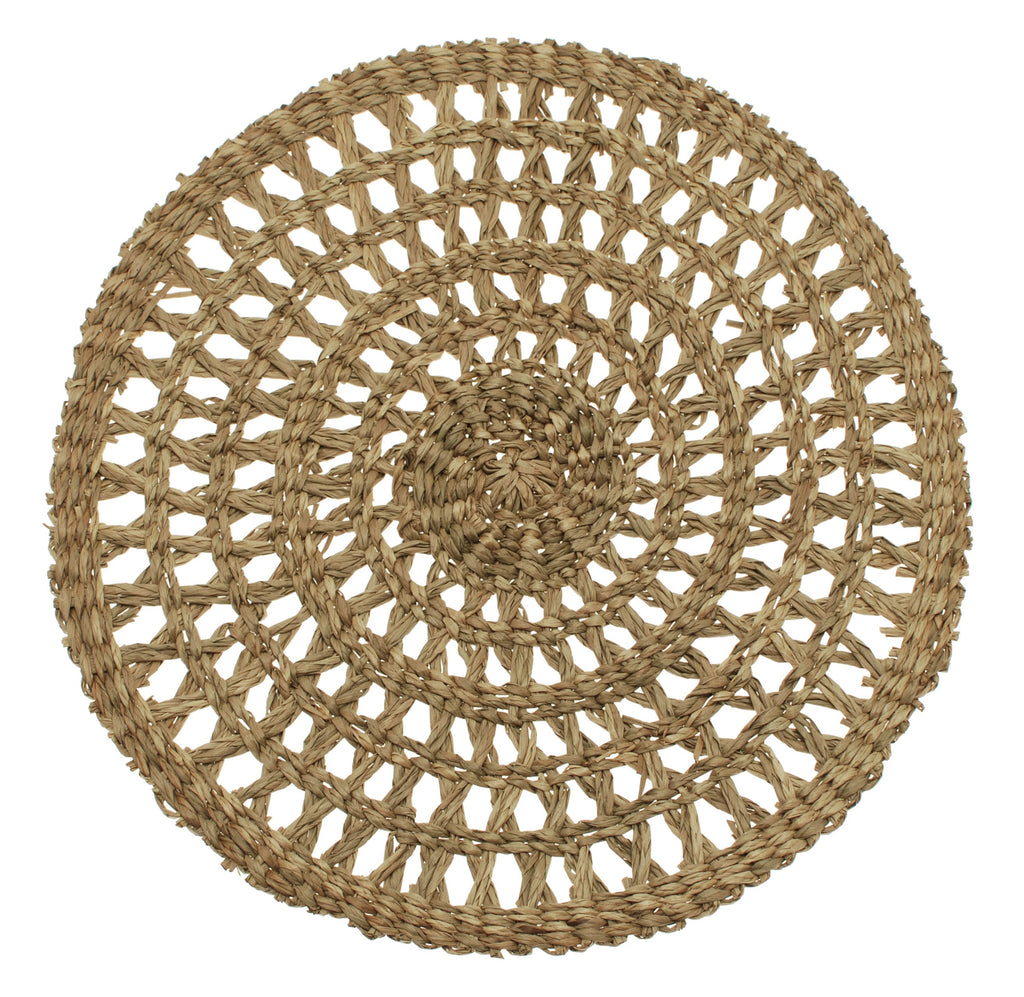 Circular Open Weave Sea Grass Placemat - CDMSG - Uneeka