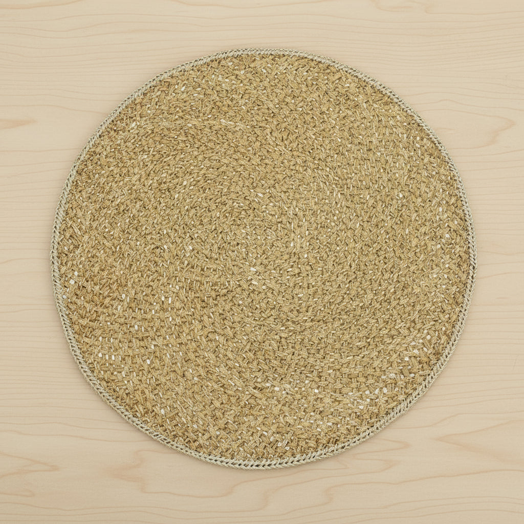 Circular Pressed Woven Sea Grass Placemat - CSGPM - Uneeka