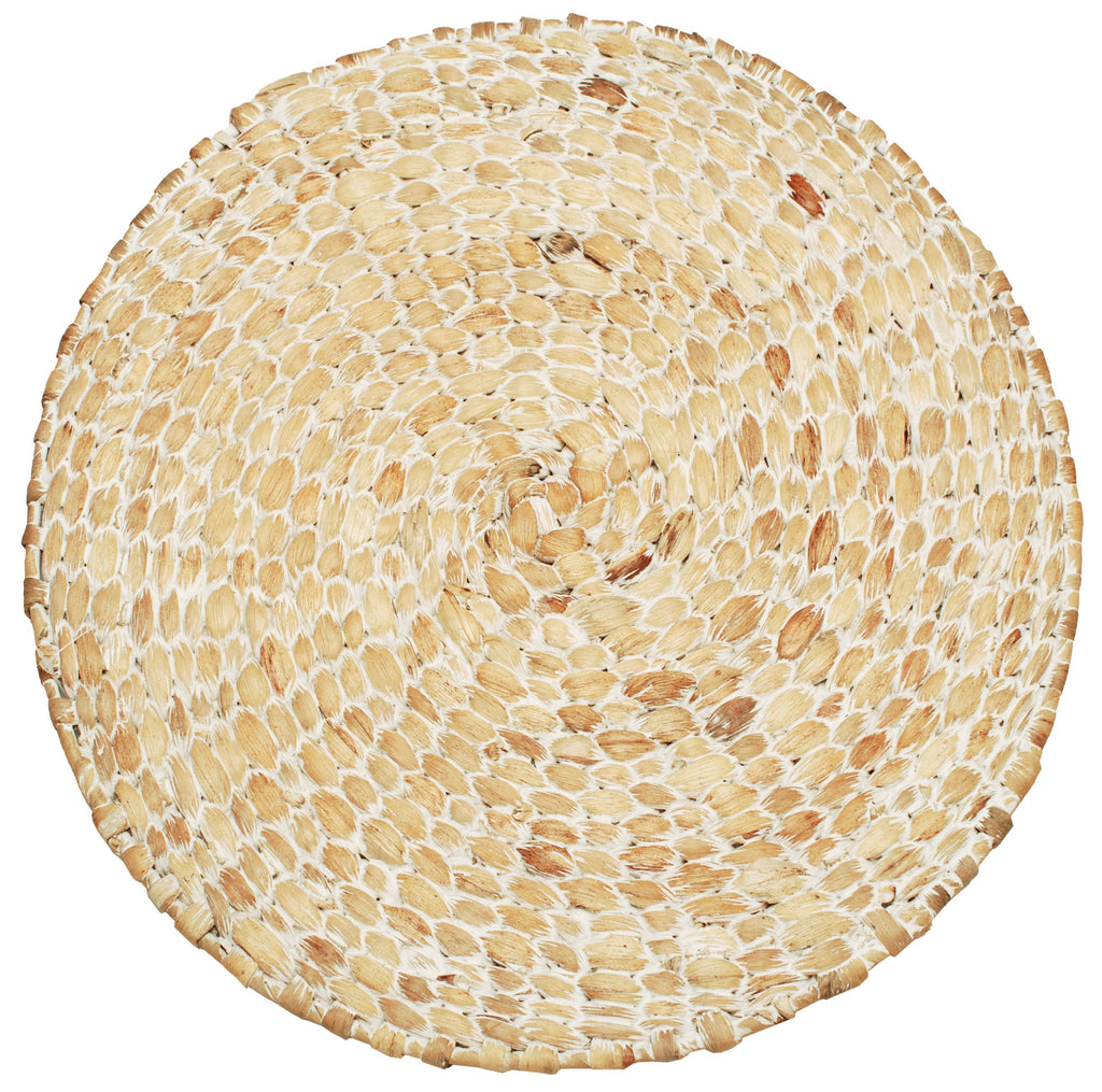 Circular White Hyacinth Placemat - CPMWW - Uneeka