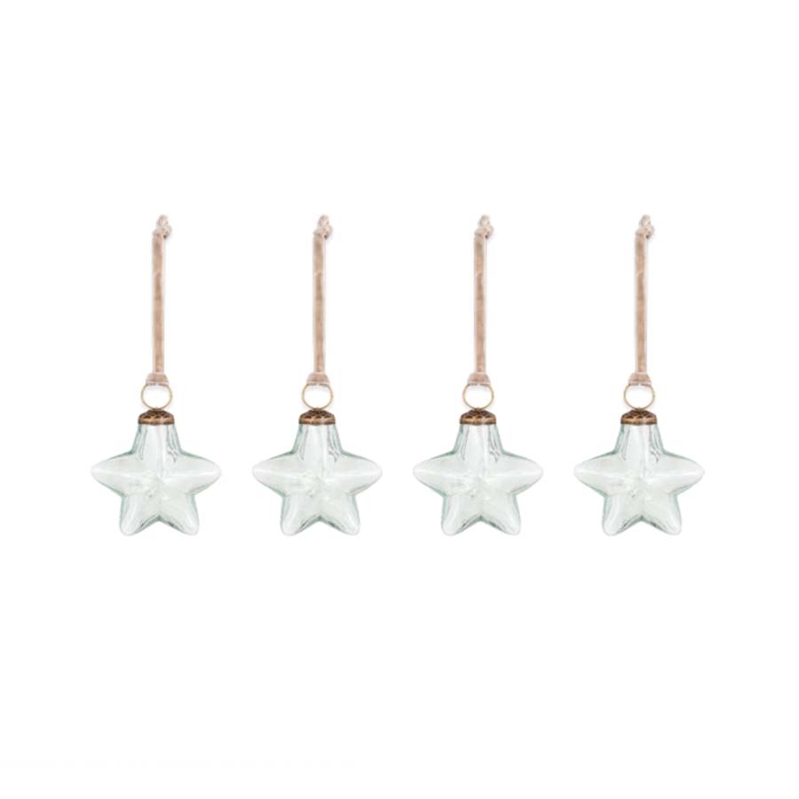 Clear Sardi Star Bauble - SB2301 - Uneeka