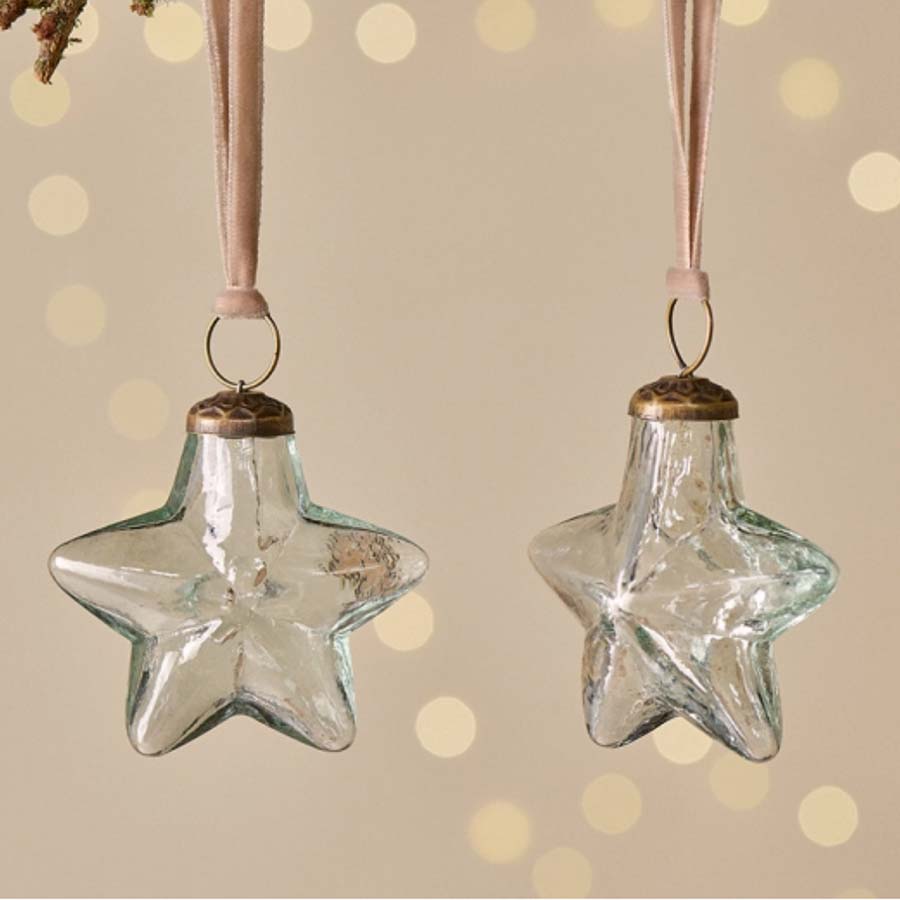Clear Sardi Star Bauble - SB2301 - Uneeka