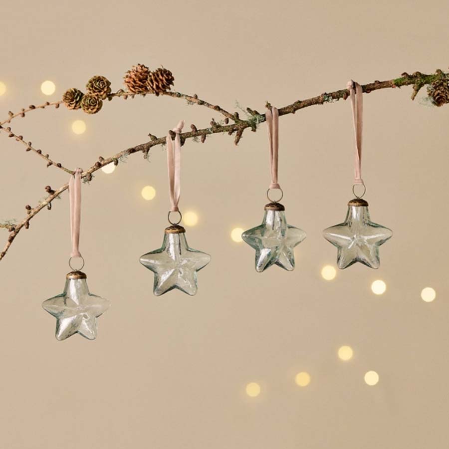 Clear Sardi Star Bauble - SB2301 - Uneeka