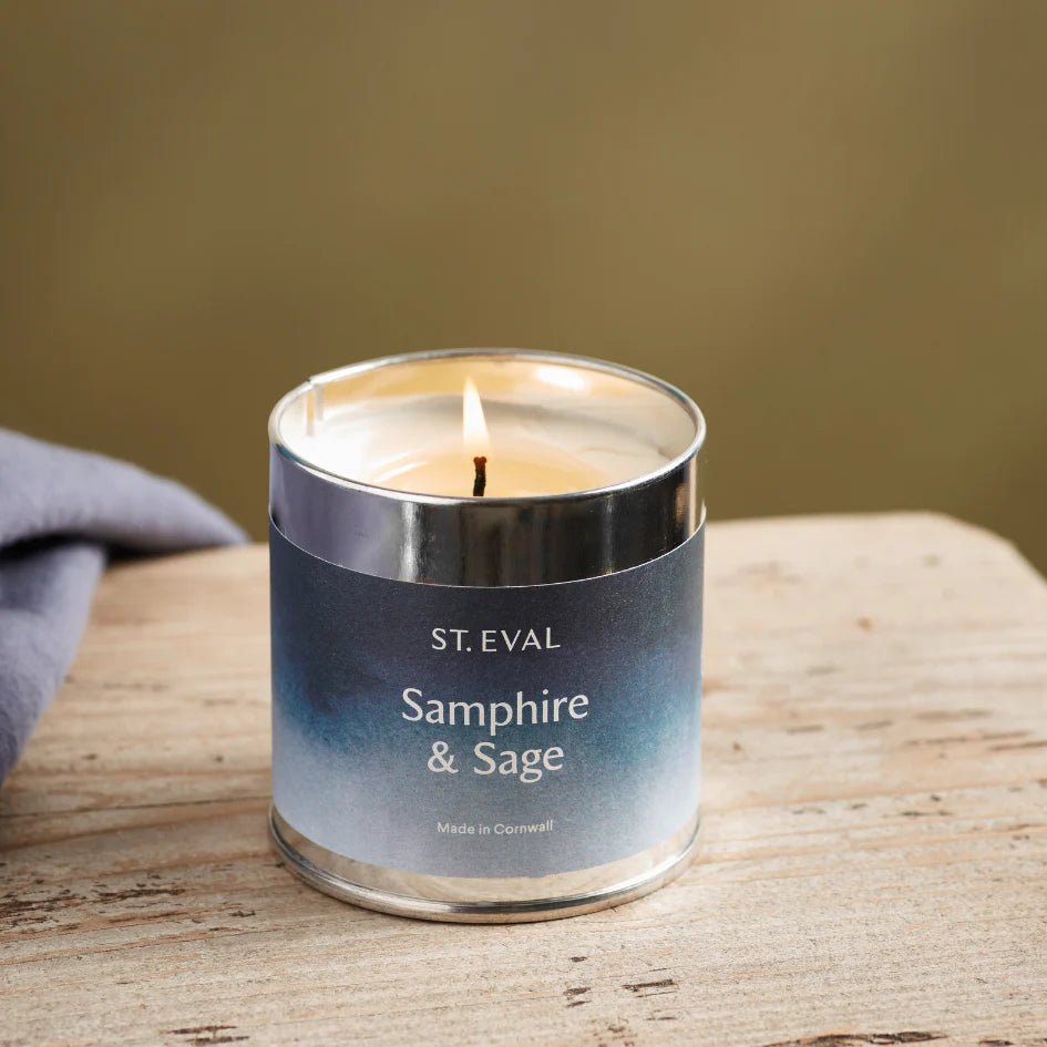 Coastal Tin Candle Samphire & Sage - F01218 - Uneeka