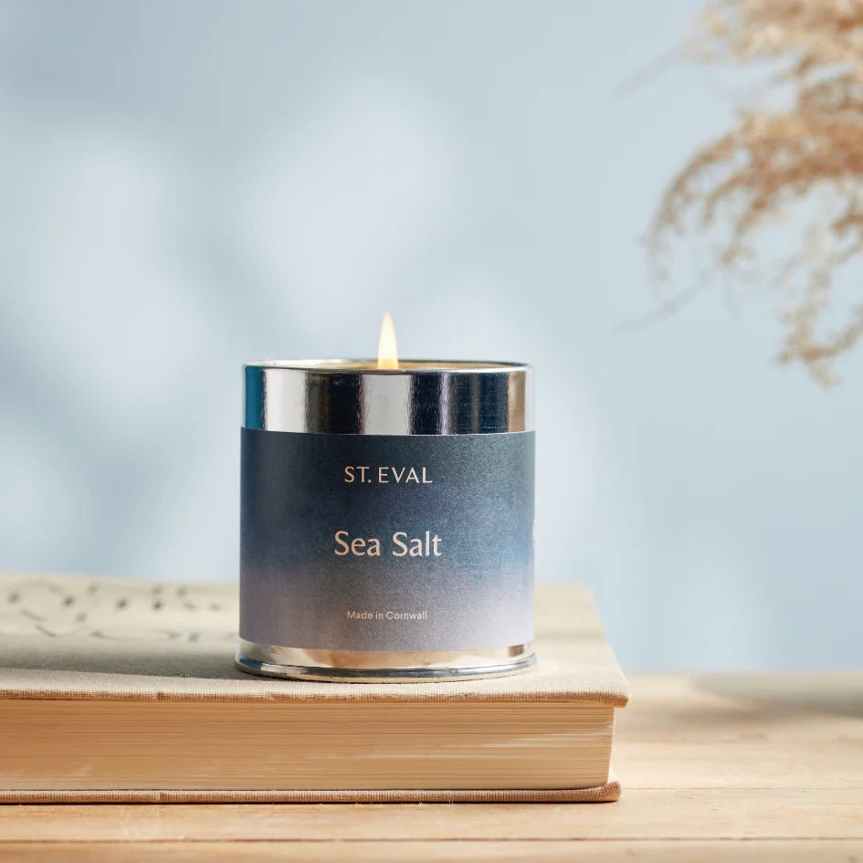 Coastal Tin Candle Sea Salt - F01216 - Uneeka